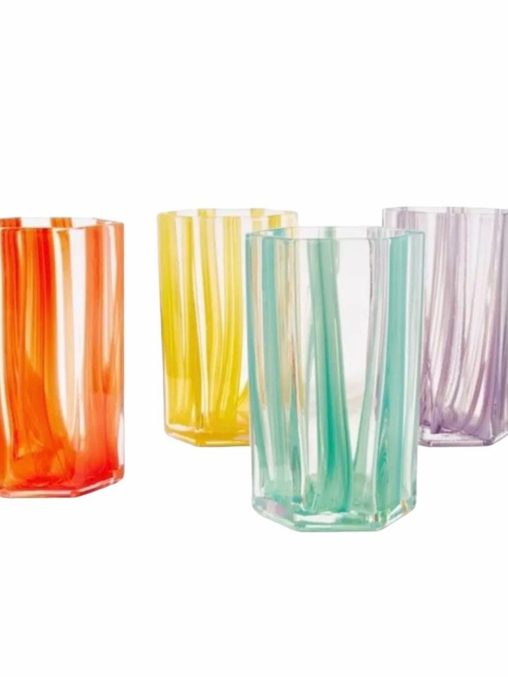 Diane Von Furstenberg X Target 4pc Tall Glass Tumbler Drinkware Set 12oz